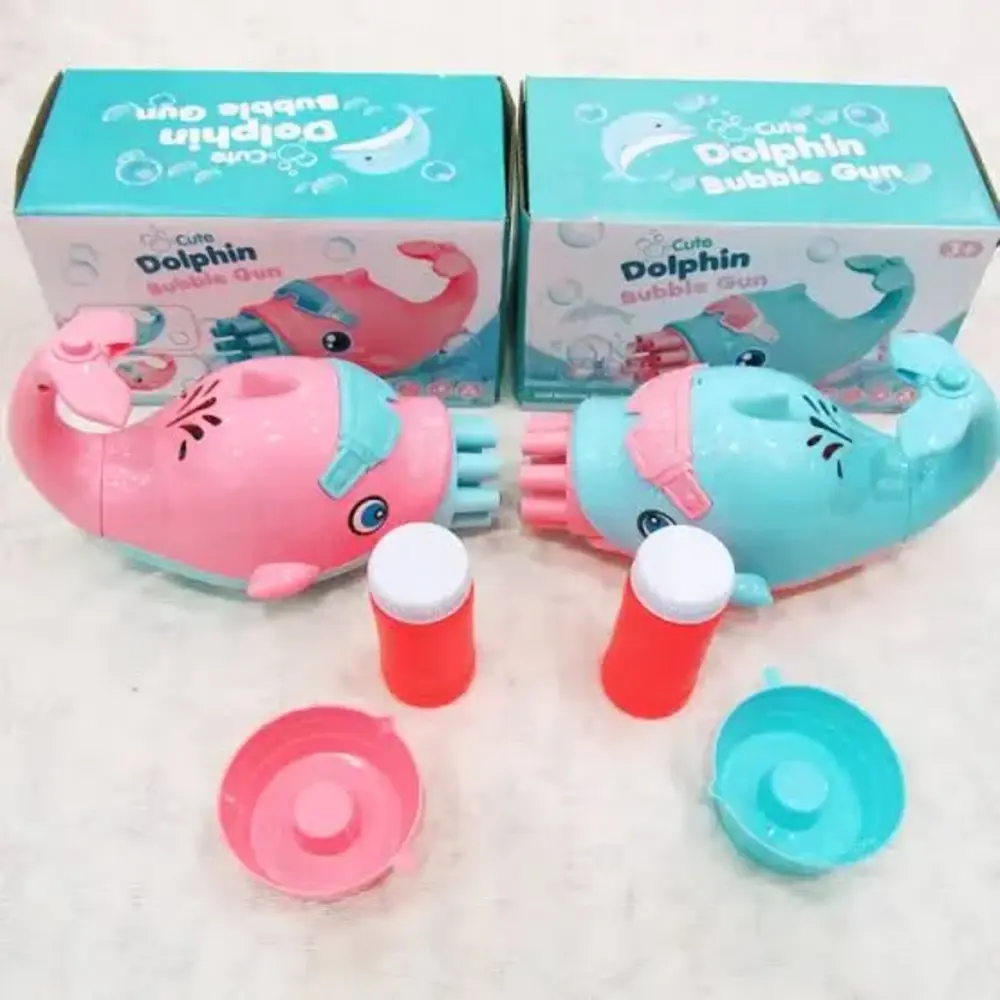 Automatic Cute Dolphin Bubble gun Machine For Kids for Play